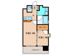 ｱｸﾀｽ福岡県庁前ｸﾞﾗｼｱ（701）の物件間取画像